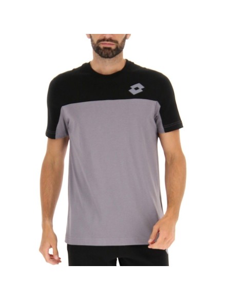 Camiseta Lotto Dinamico Vi Block Gris Negro | Ofertas de pádel